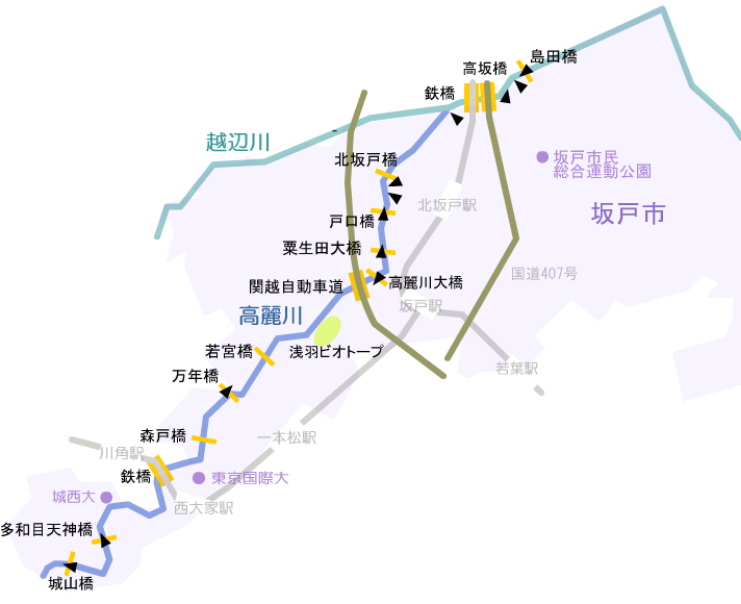 坂戸市の地図