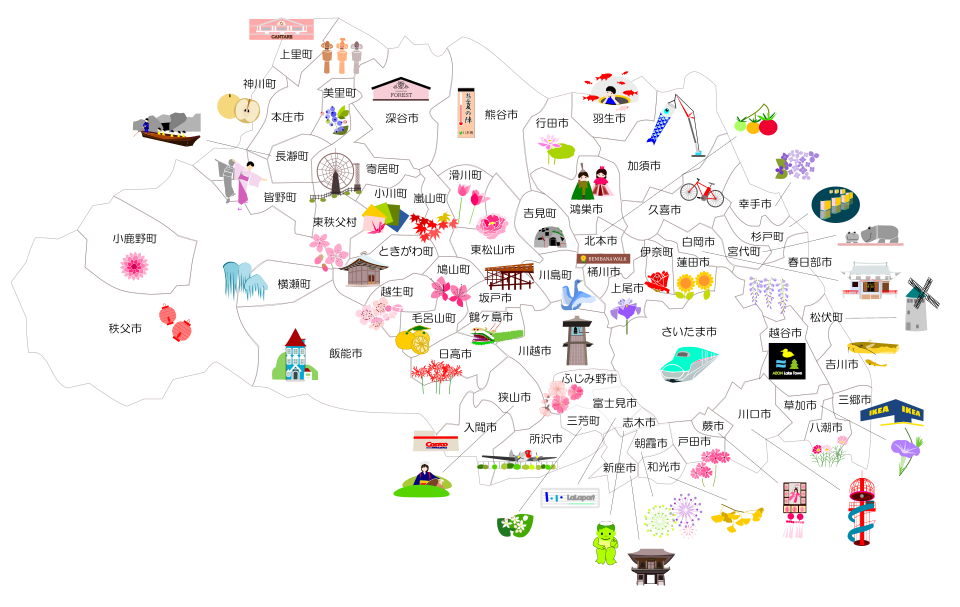 埼玉県の地図